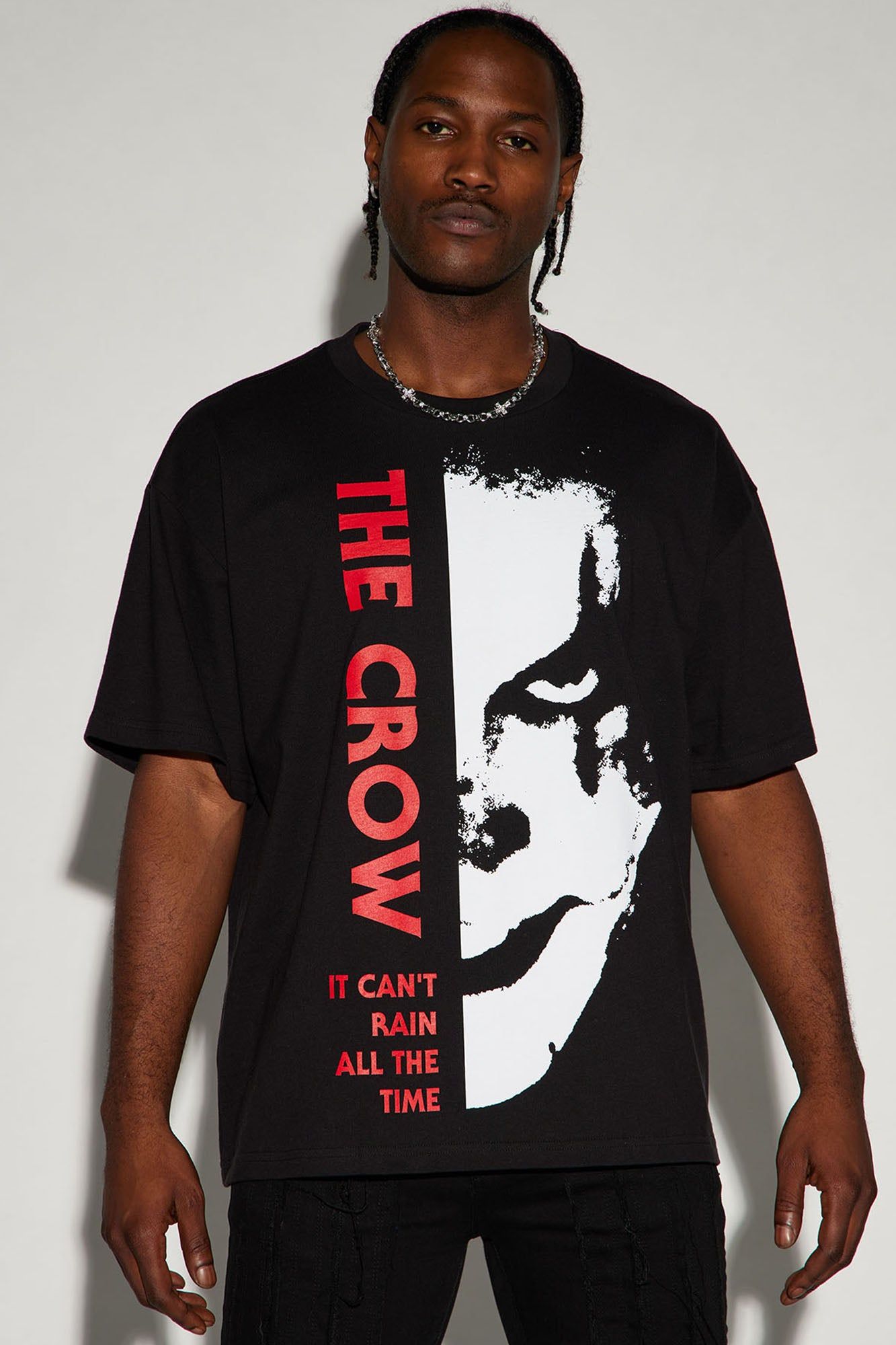 The Crow Oversized Short Sleeve Tee - Black sold by Fashion Nova