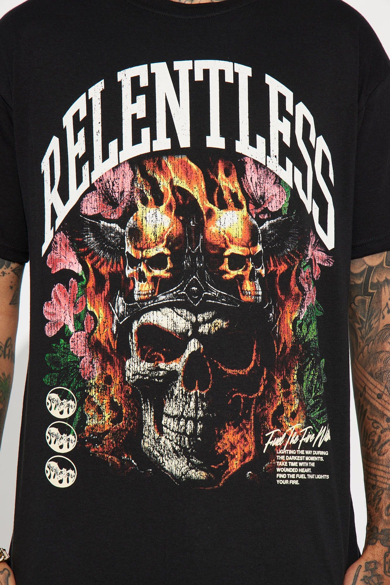 Relentless SkullsShort Sleeve Tee - Black sold by Fashion Nova product image thumbnail 3