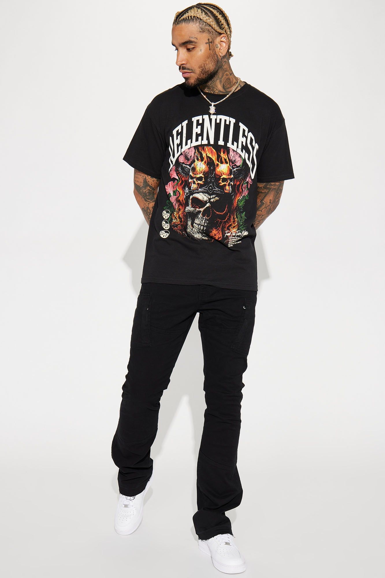 Relentless SkullsShort Sleeve Tee - Black sold by Fashion Nova product image thumbnail 2