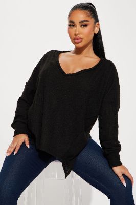 Leah Oversized Top - Black sold by Fashion Nova