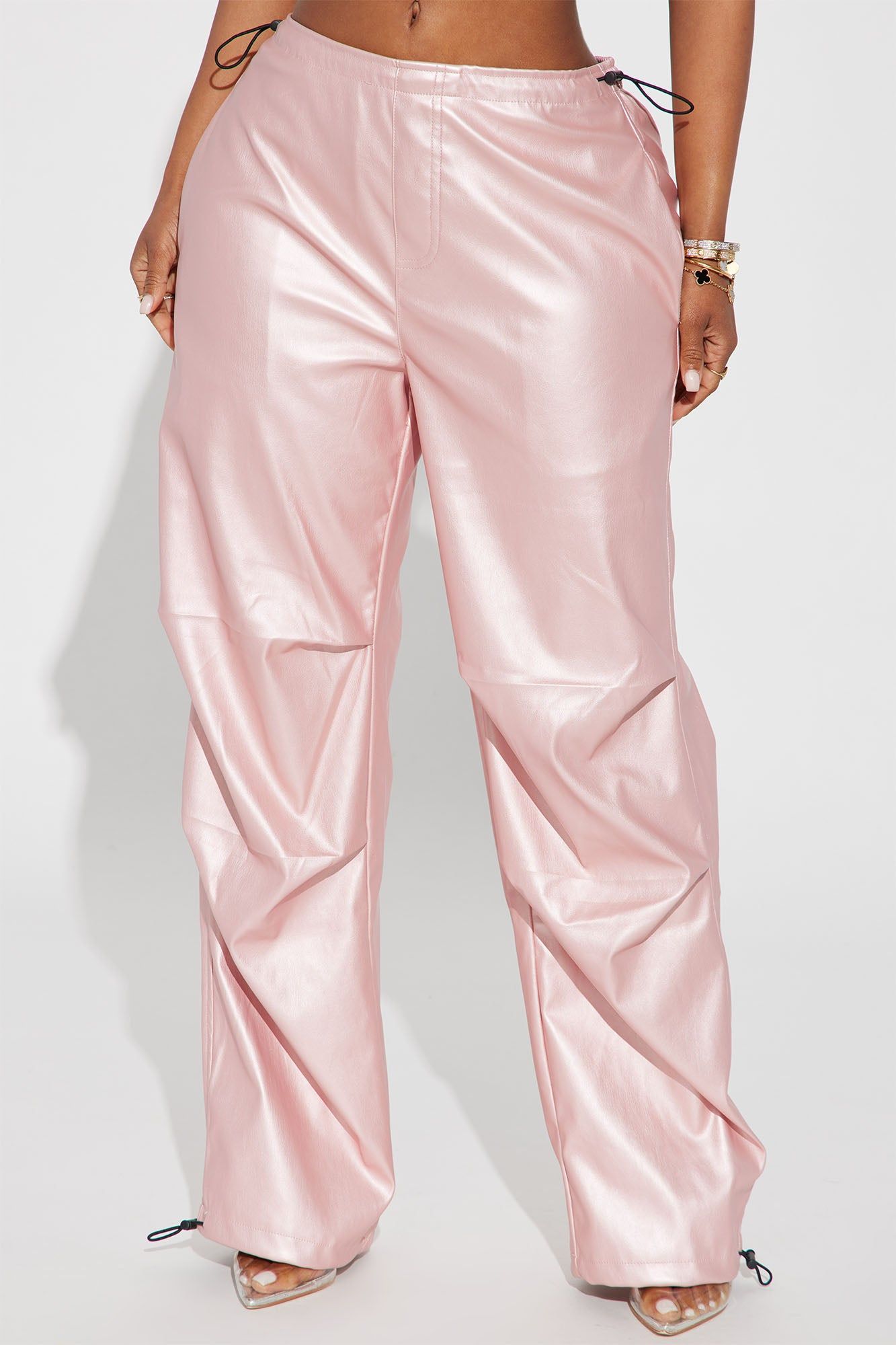 Break Free Faux Leather Parachute Pant - Pink sold by Fashion Nova product image thumbnail 2