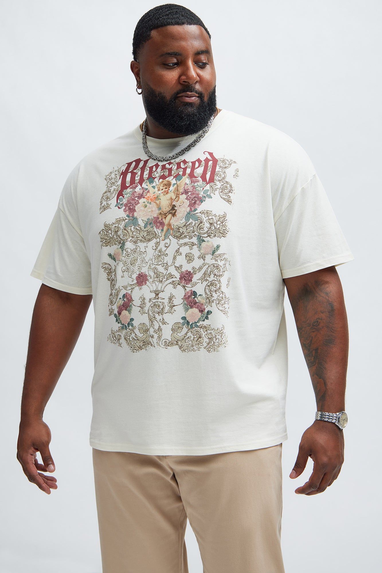 Blessed Bouquet Oversize Short Sleeve Tee - White sold by Fashion Nova product image thumbnail 4
