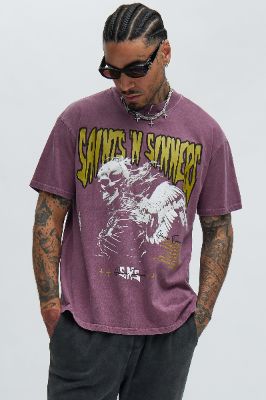 Rebel Always Short Sleeve Tee - Burgundy sold by Fashion Nova