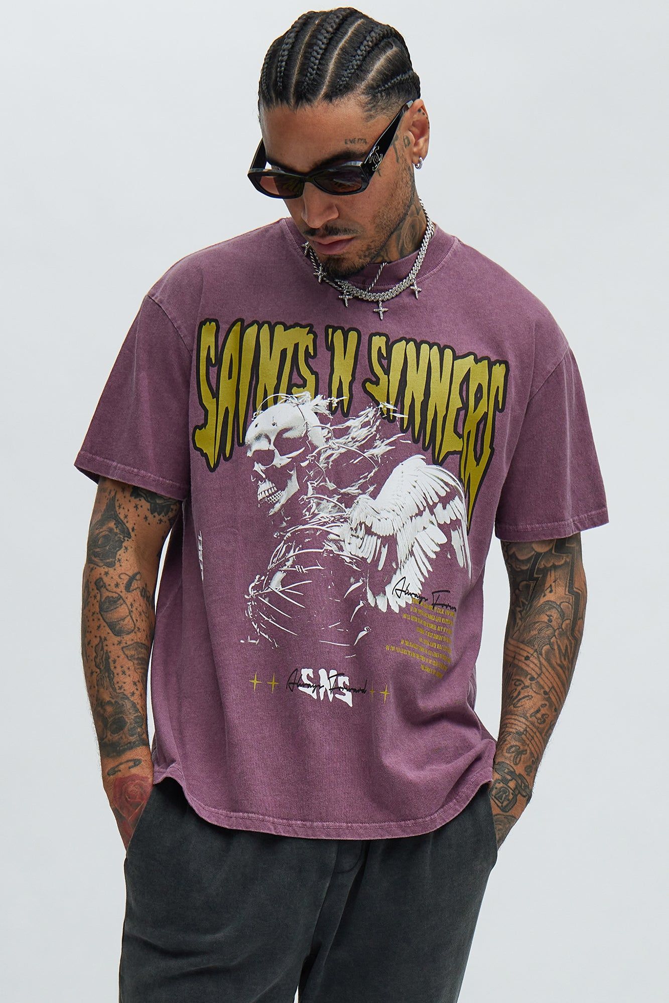 Rebel Always Short Sleeve Tee - Burgundy sold by Fashion Nova