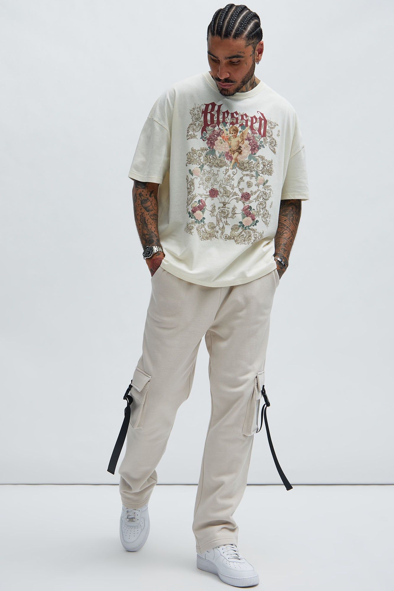 Blessed Bouquet Oversize Short Sleeve Tee - White sold by Fashion Nova product image thumbnail 2