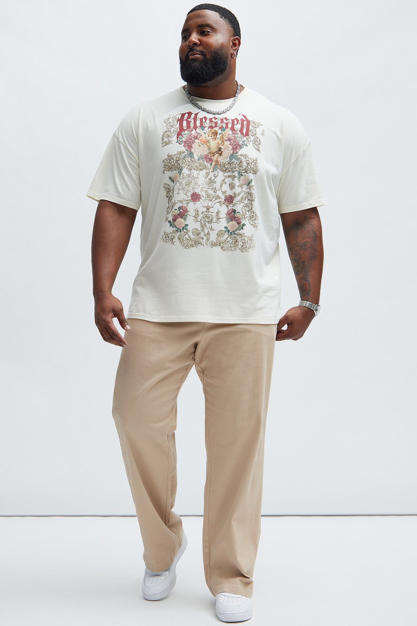 Blessed Bouquet Oversize Short Sleeve Tee - White sold by Fashion Nova product image thumbnail 5