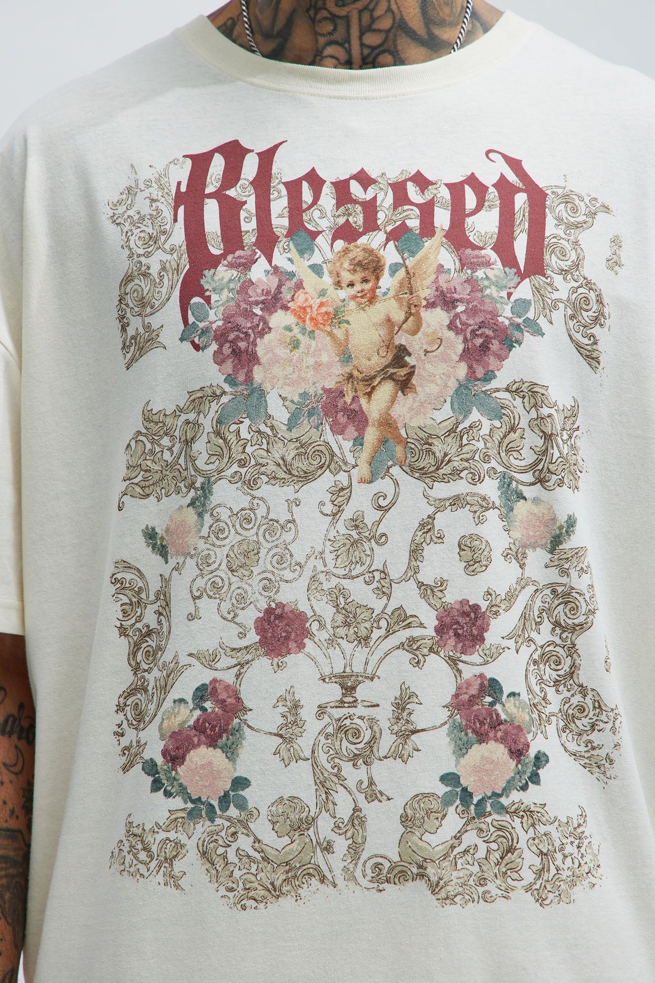 Blessed Bouquet Oversize Short Sleeve Tee - White sold by Fashion Nova product image thumbnail 3