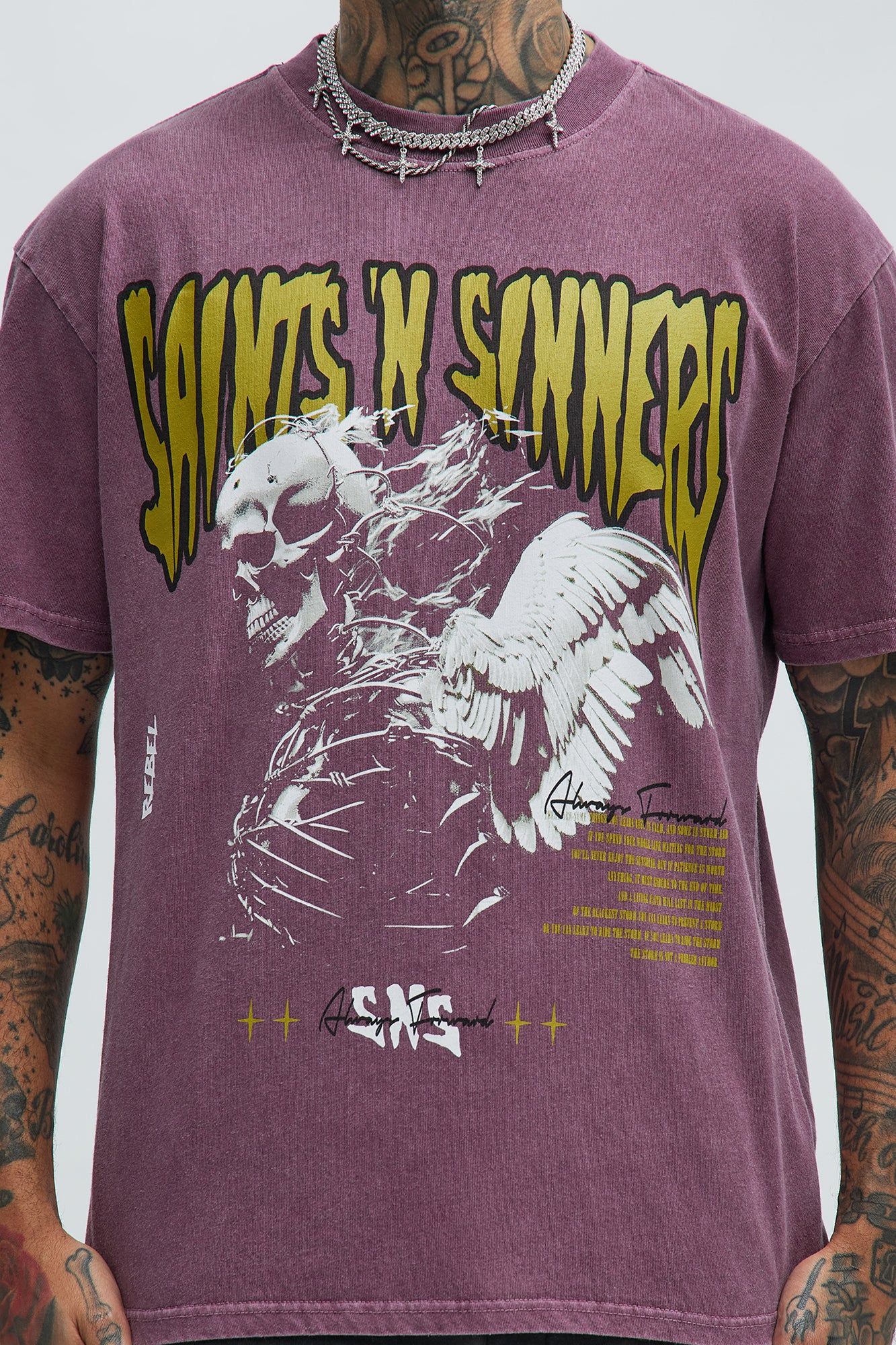 Rebel Always Short Sleeve Tee - Burgundy sold by Fashion Nova product image thumbnail 3