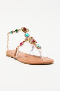 Aislinn Embellished Strappy Sandals - Multi Color sold by Fashion Nova