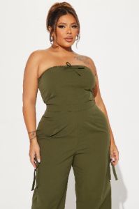 Without A Doubt Jumpsuit - Olive sold by Fashion Nova