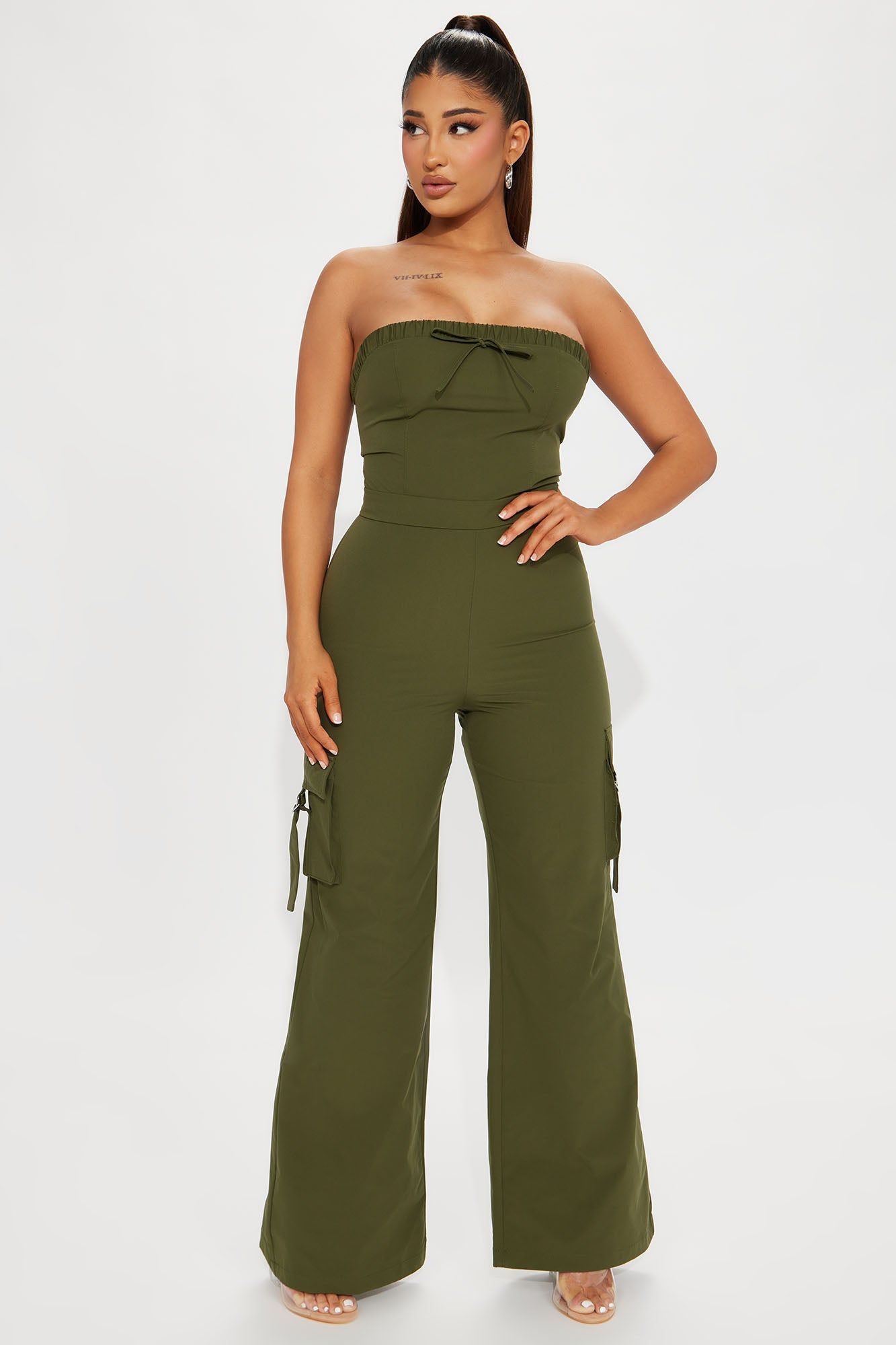 Without A Doubt Jumpsuit - Olive sold by Fashion Nova