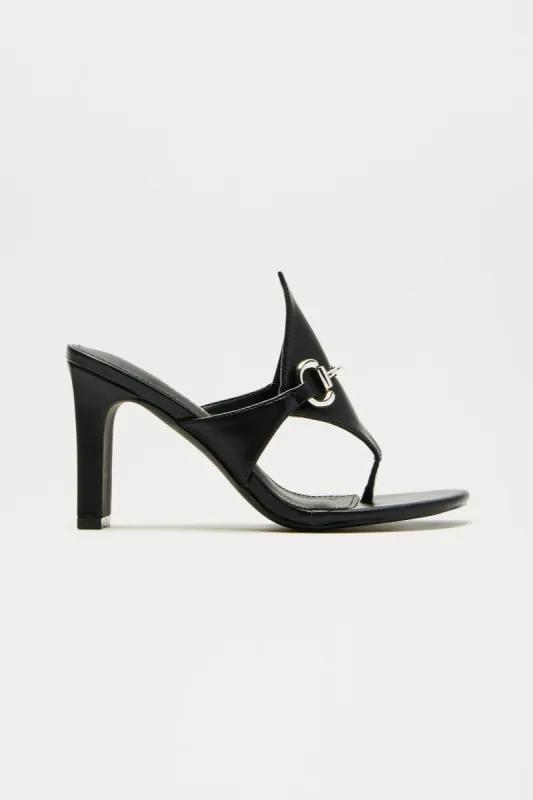 Gia Heeled Mules - Black sold by Fashion Nova