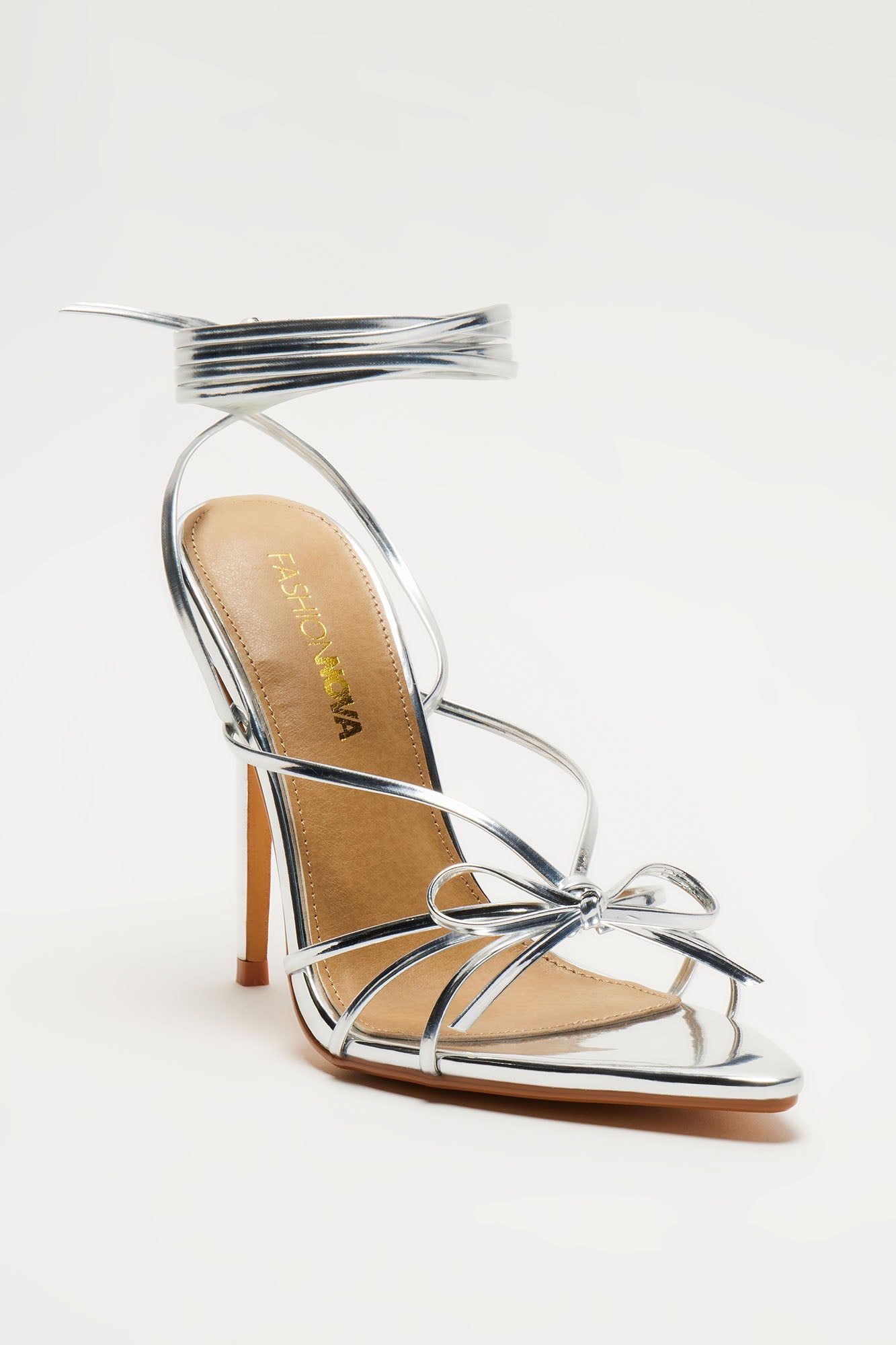 Raia Wrap Up Heels - Silver sold by Fashion Nova product image thumbnail 2