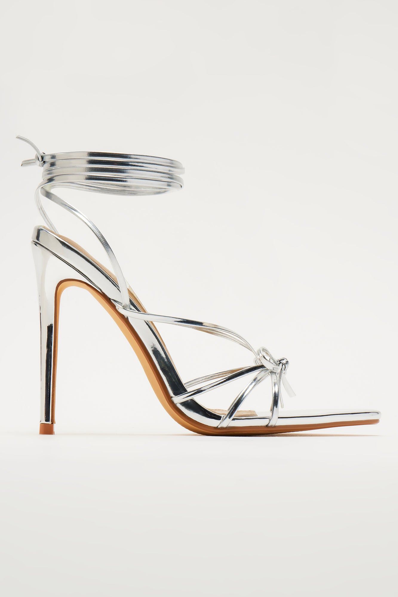 Raia Wrap Up Heels - Silver sold by Fashion Nova product image thumbnail 4