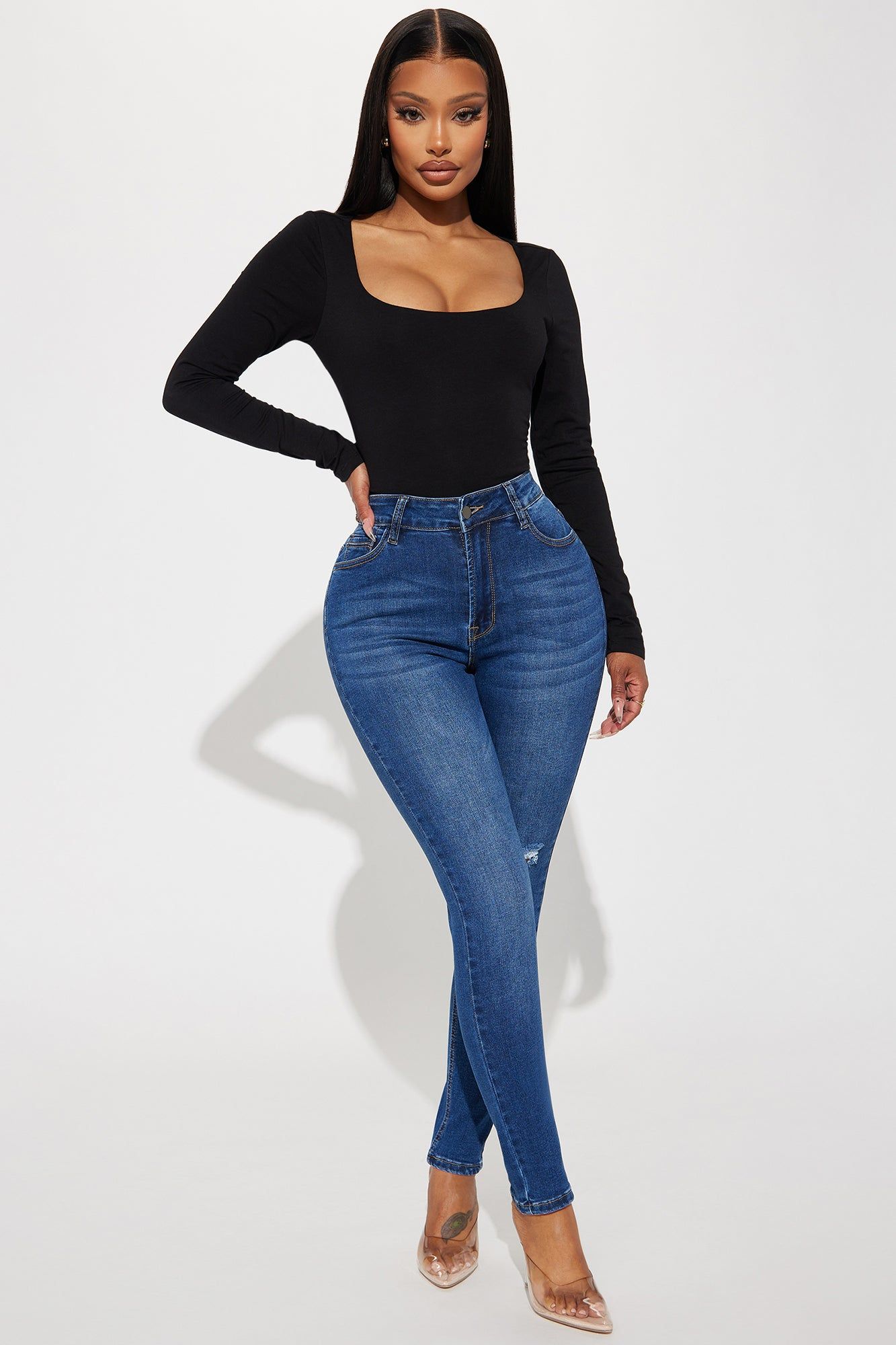Bailey Long Sleeve Bodysuit - Black sold by Fashion Nova product image thumbnail 2