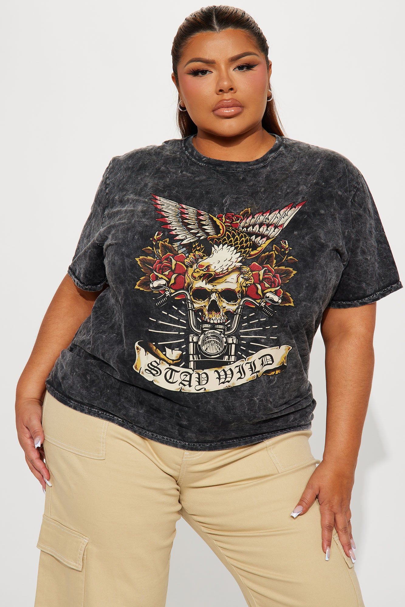 Wild Side Washed Tshirt - Black Wash sold by Fashion Nova product image thumbnail 5