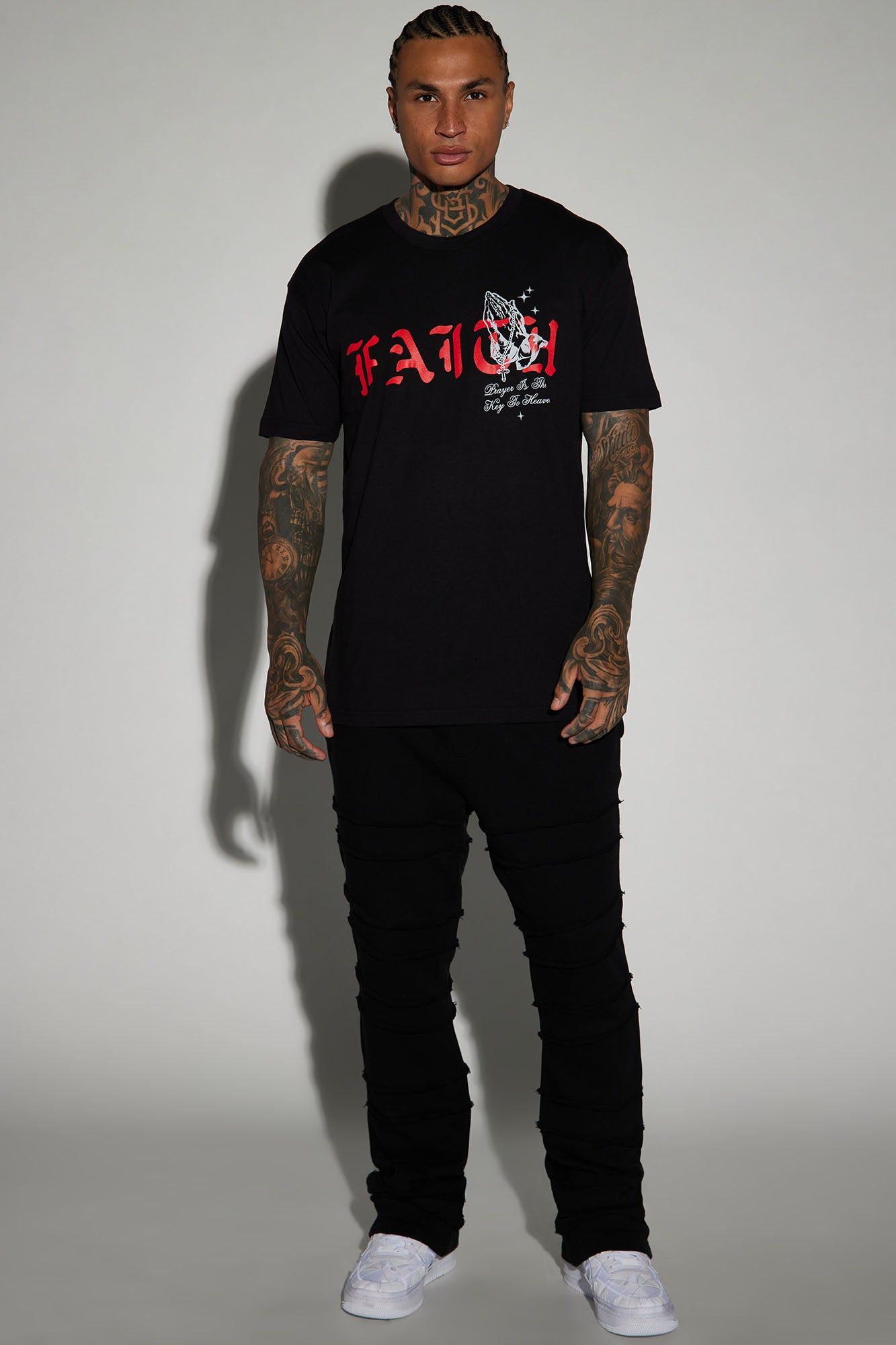Blessed With Faith Short Sleeve Tee - Black sold by Fashion Nova product image thumbnail 2