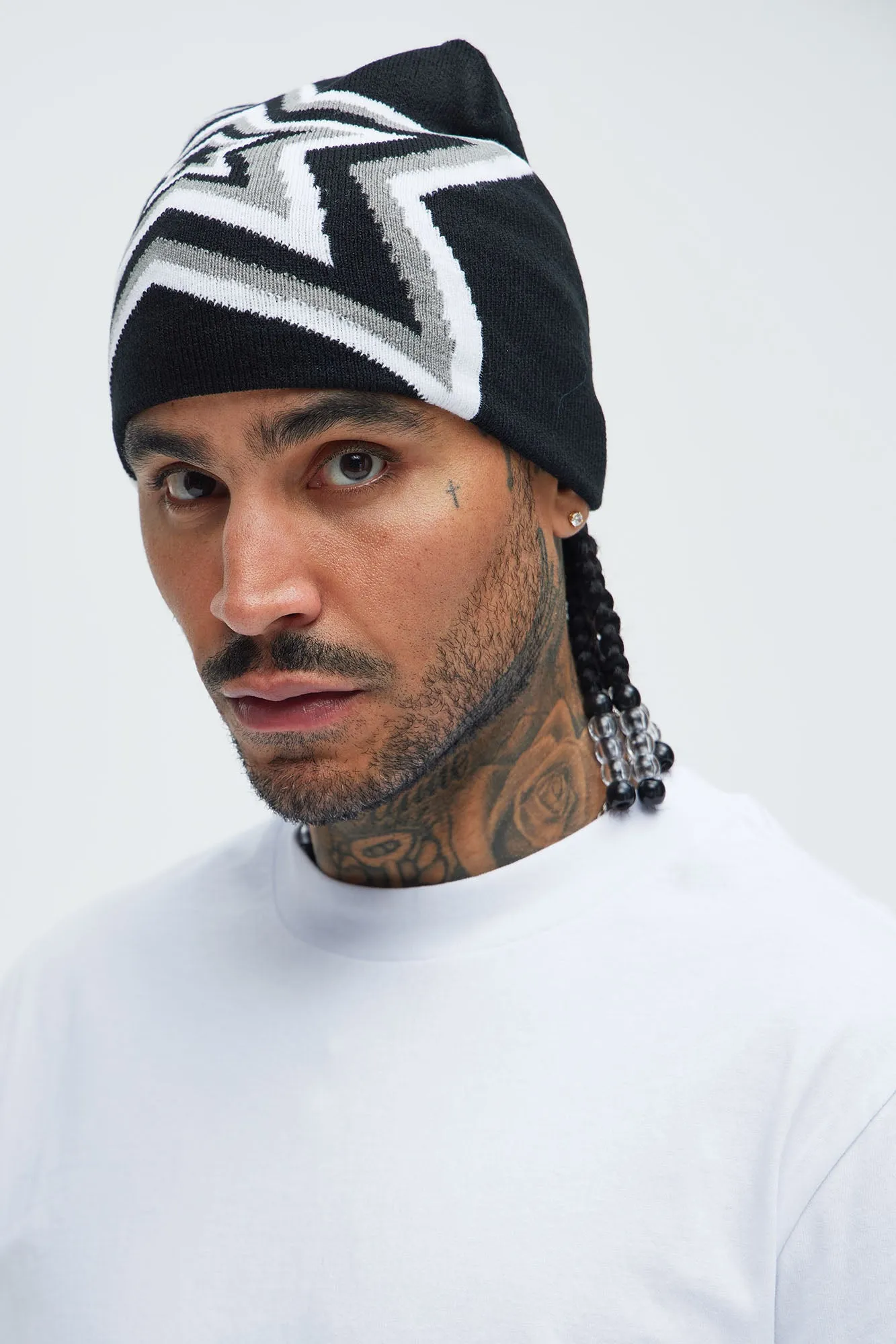 Star Struck Beanie - Black/combo sold by Fashion Nova