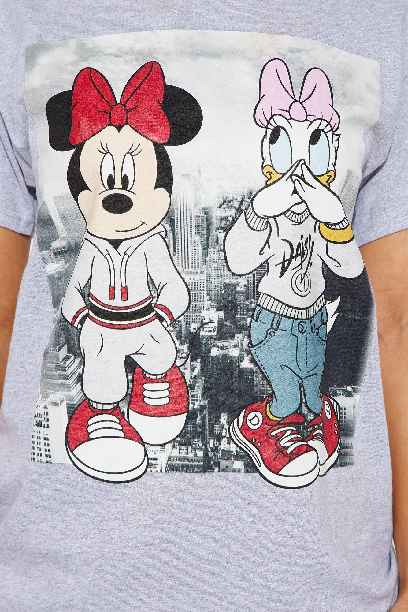 Minnie & Daisy Graphic Tshirt - Heather Grey sold by Fashion Nova product image thumbnail 3