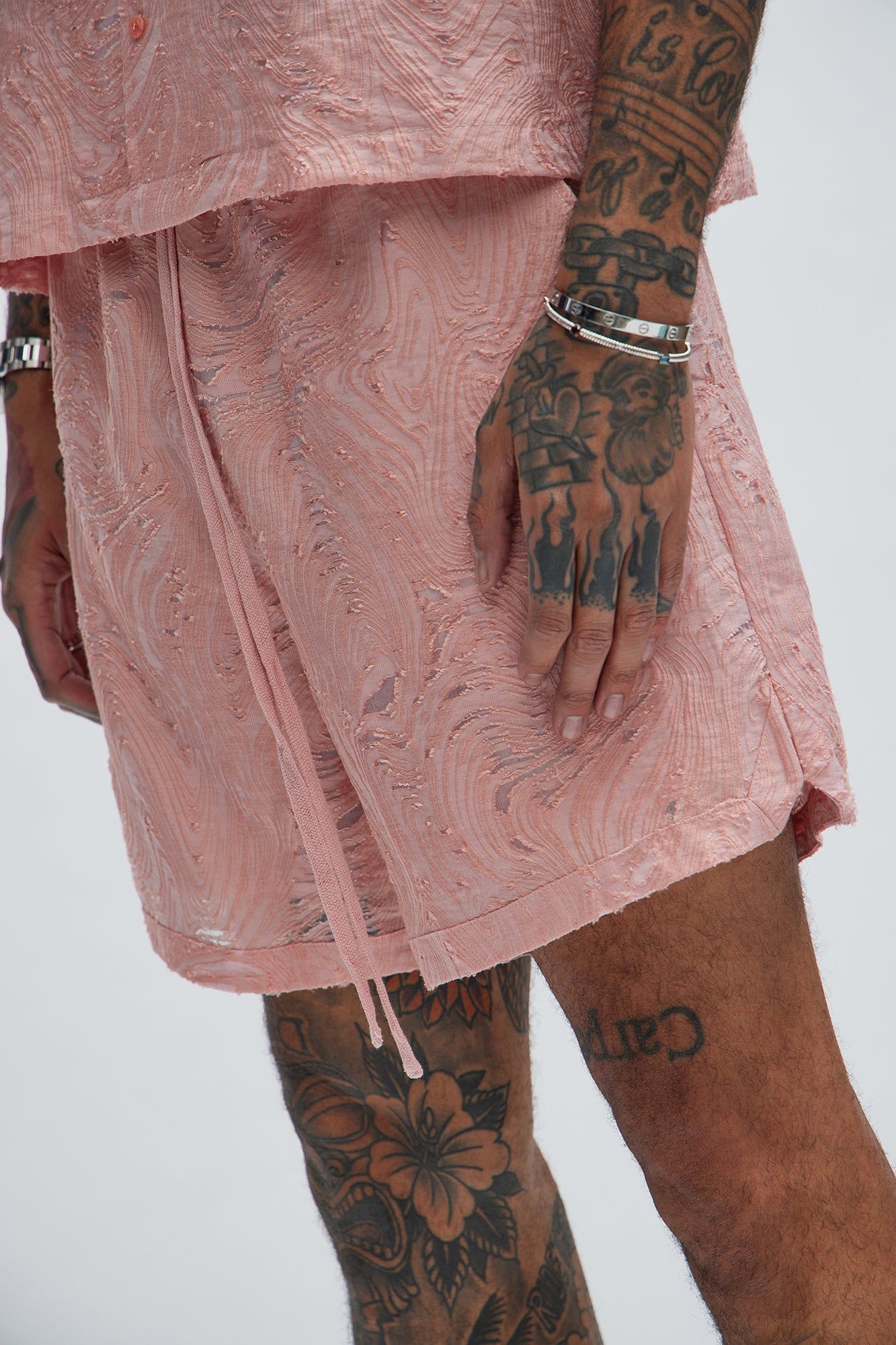 Mirage Textured Warmup Shorts - Pink sold by Fashion Nova product image thumbnail 3