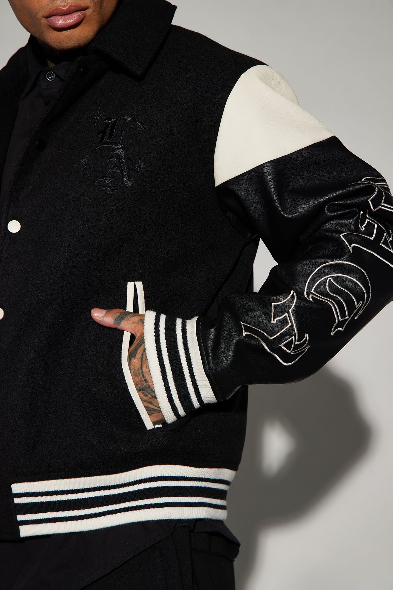 Angel Varsity Jacket - Black sold by Fashion Nova product image thumbnail 3
