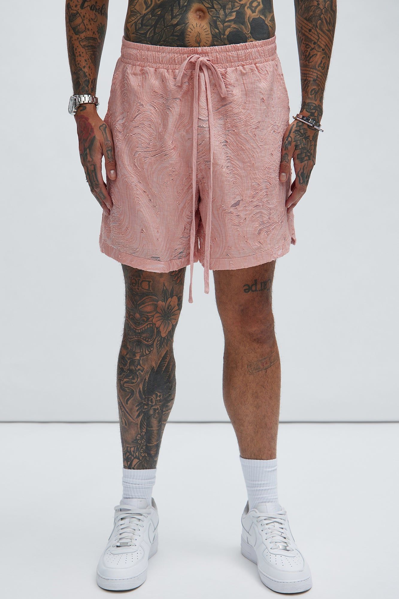 Mirage Textured Warmup Shorts - Pink sold by Fashion Nova product image thumbnail 4