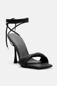 She Slays Wrap Up Heels - Black sold by Fashion Nova