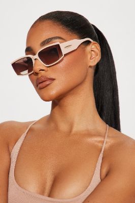 See You This Weekend Sunglasses - Nude sold by Fashion Nova