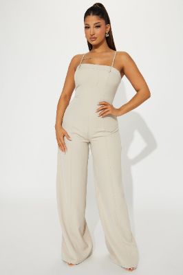 Mirabel Jumpsuit - Beige sold by Fashion Nova