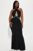 Diamond Elegance Maxi Dress - Black sold by Fashion Nova