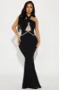 Diamond Elegance Maxi Dress - Black sold by Fashion Nova