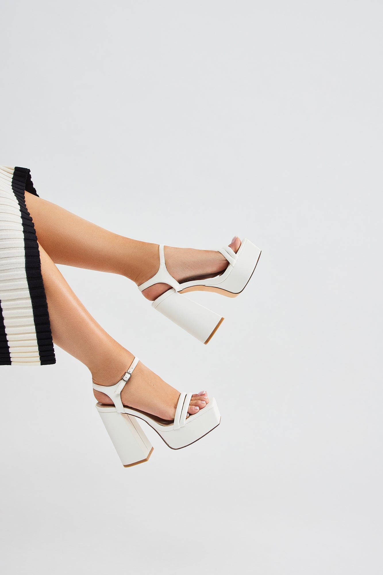 Tarah Platform Heels - White sold by Fashion Nova product image thumbnail 3