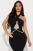 Diamond Elegance Maxi Dress - Black sold by Fashion Nova