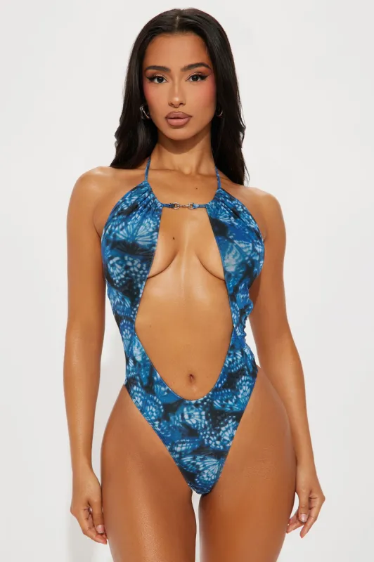 Jocelyn 1 Piece Swimsuit - Black/Blue sold by Fashion Nova
