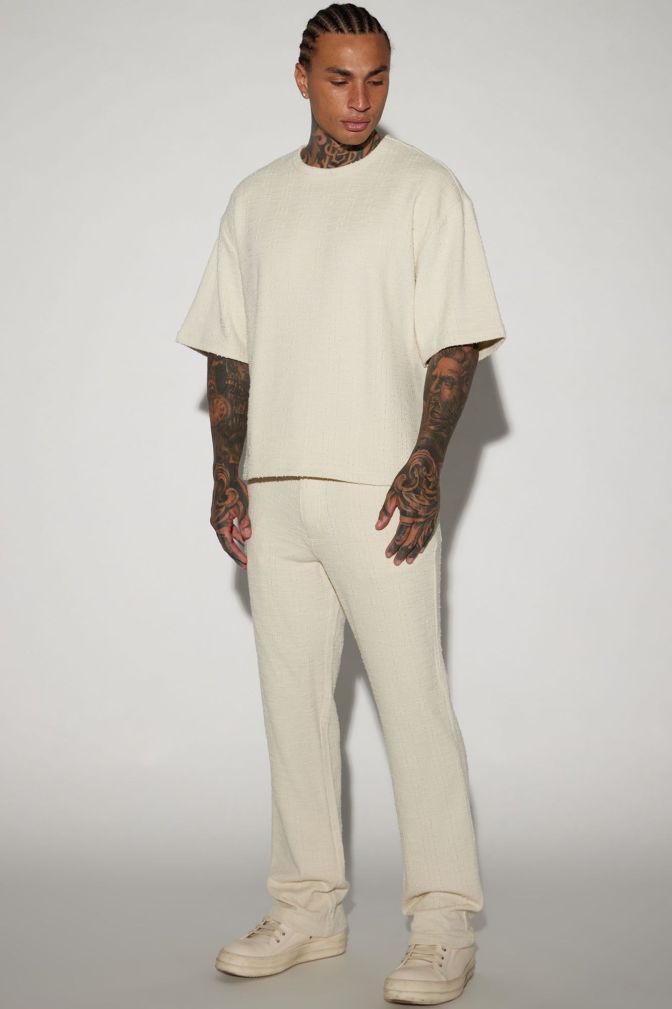 Jordan Textured Straight Pants - Off White sold by Fashion Nova product image thumbnail 2