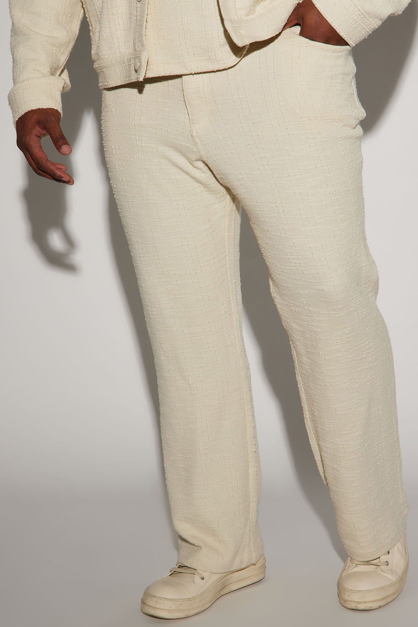Jordan Textured Straight Pants - Off White sold by Fashion Nova product image thumbnail 5