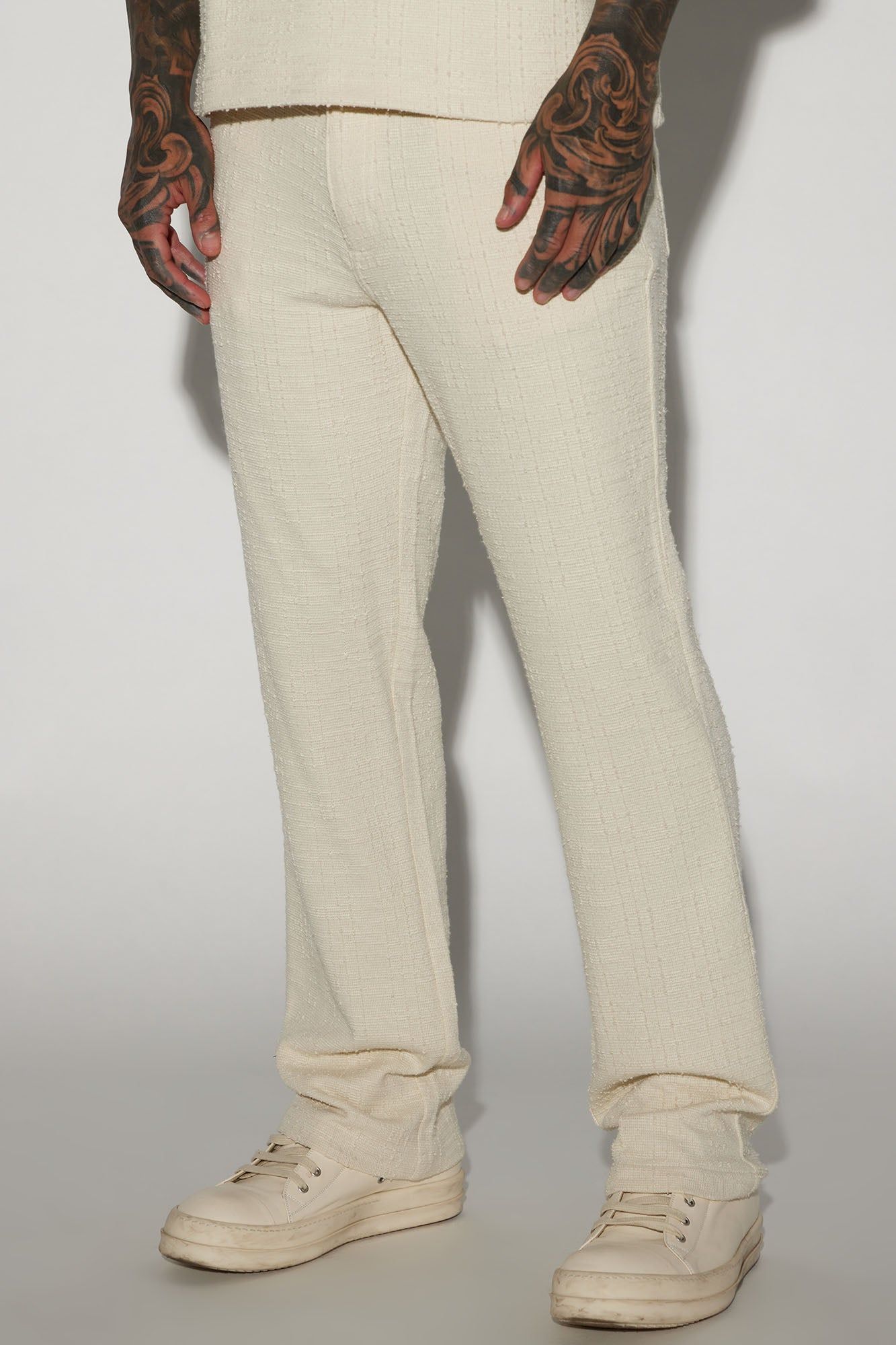 Jordan Textured Straight Pants - Off White sold by Fashion Nova
