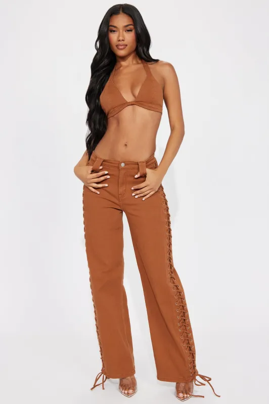 True Chemistry Pant Set - Brown sold by Fashion Nova