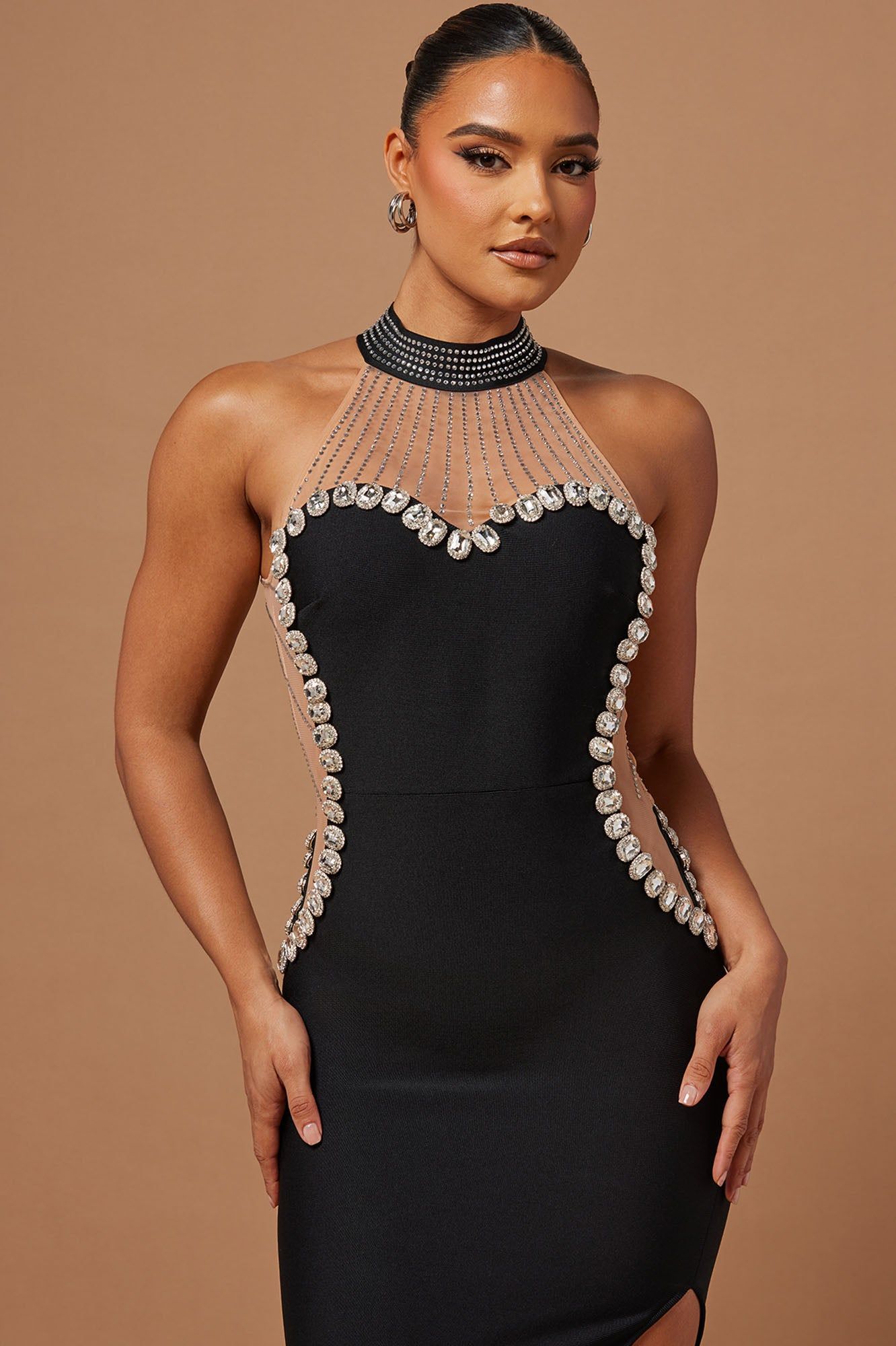 Becky Embellished Bandage Gown - Black sold by Fashion Nova product image thumbnail 2
