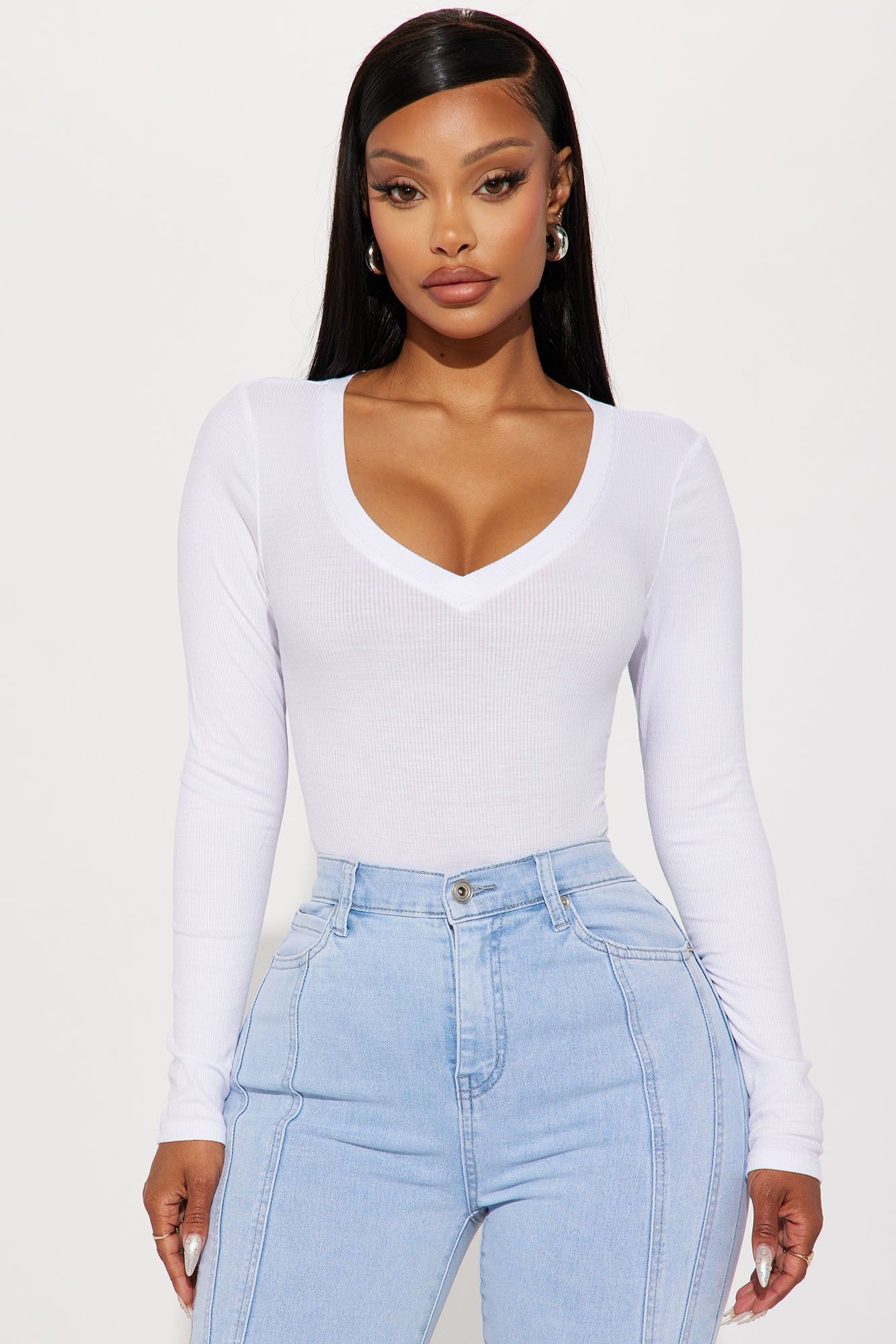 Elana Ribbed Top - White sold by Fashion Nova