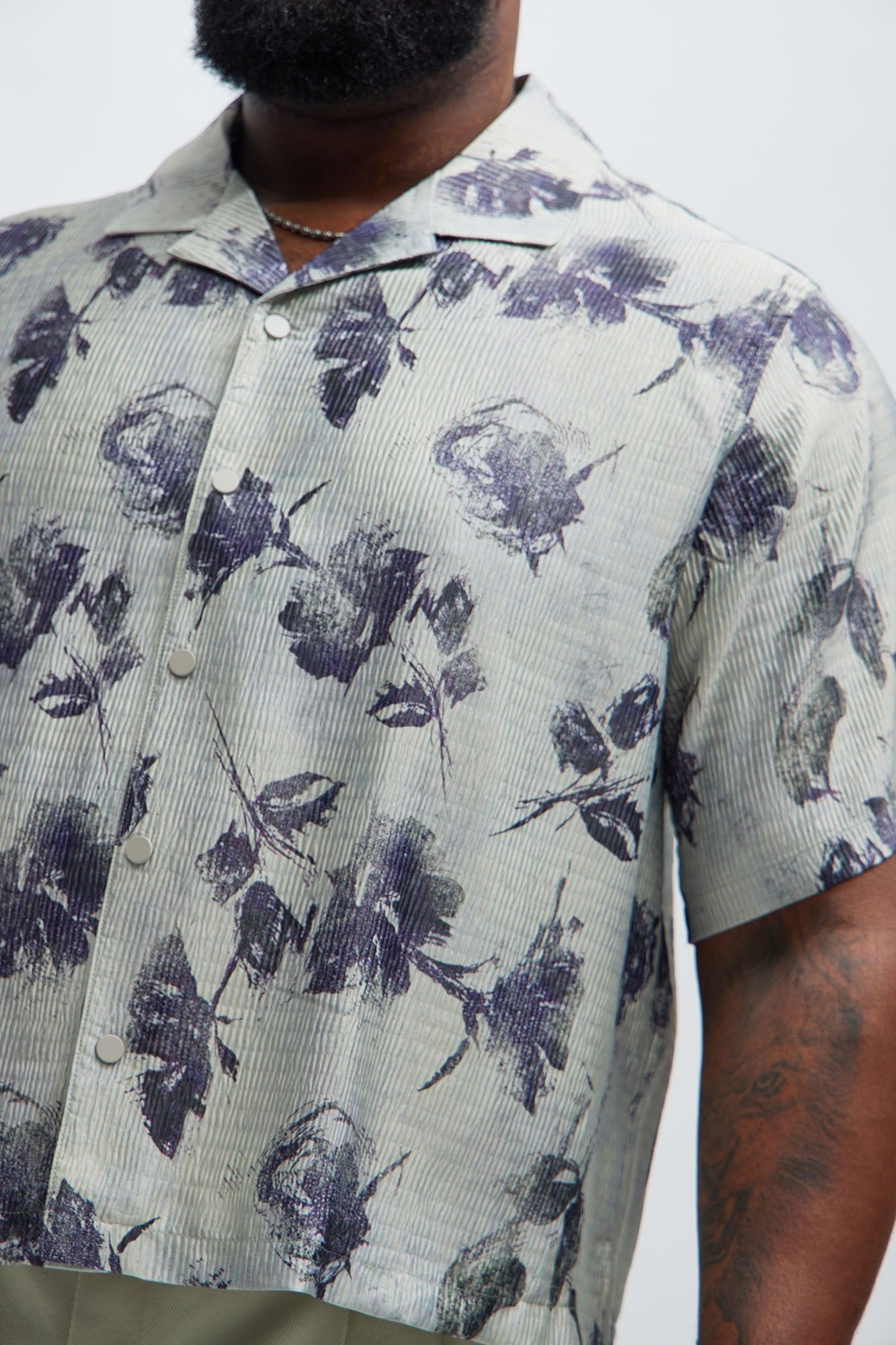 Carbone Textured Shirt - Olive sold by Fashion Nova product image thumbnail 3