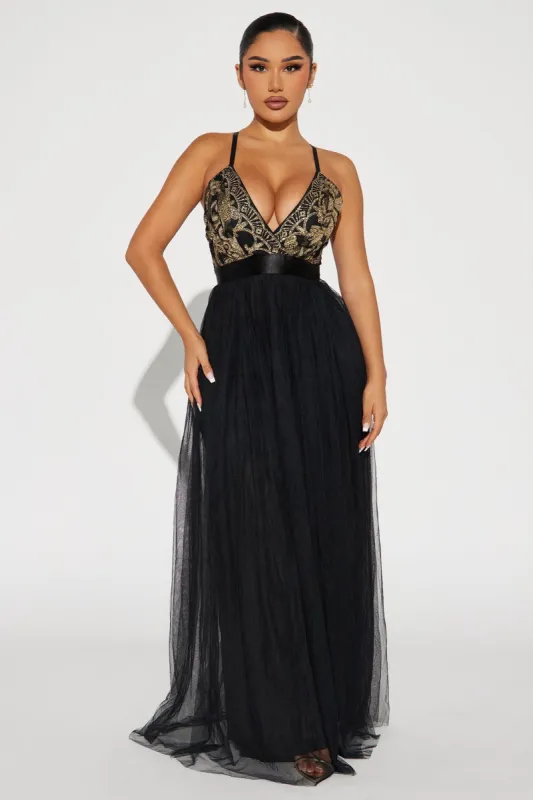 Let's Dance Tulle Maxi Dress - Black sold by Fashion Nova
