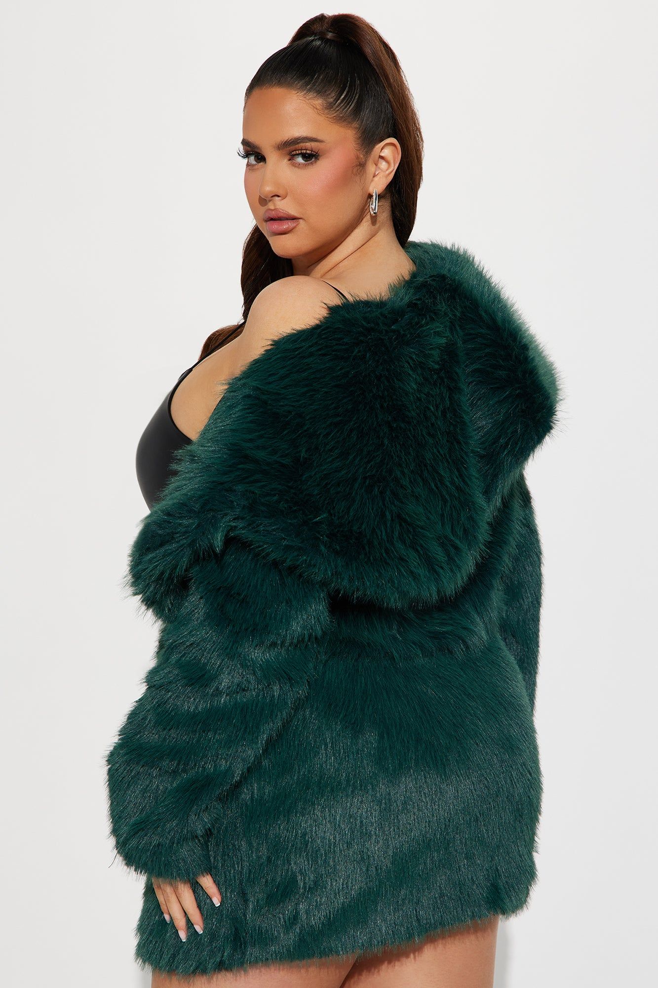 Parisian Winter Faux Fur Skirt Set - Hunter sold by Fashion Nova product image thumbnail 6