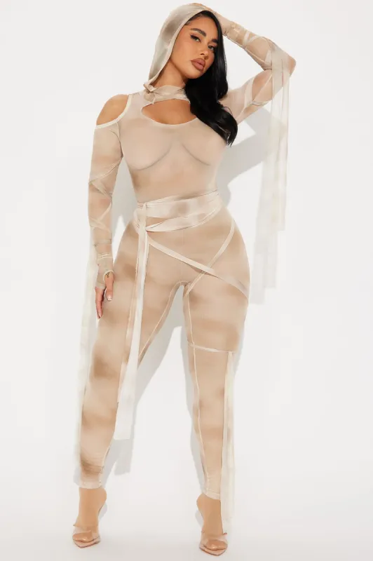 Mummy Mami Jumpsuit Costume - Ivory sold by Fashion Nova