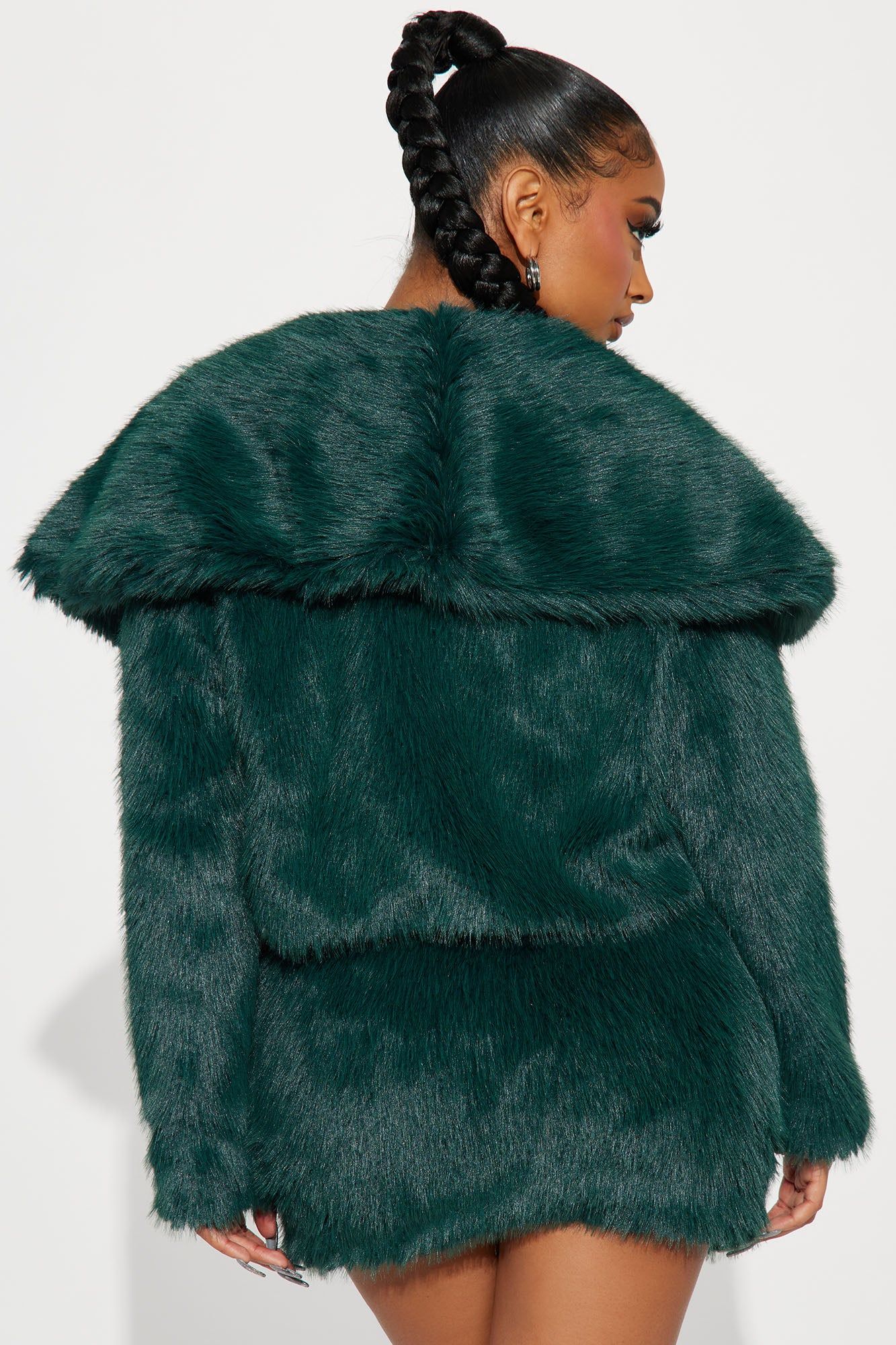 Parisian Winter Faux Fur Skirt Set - Hunter sold by Fashion Nova product image thumbnail 3