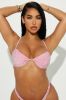 Glimmer And Glow Underwire Bikini Top - Pink sold by Fashion Nova