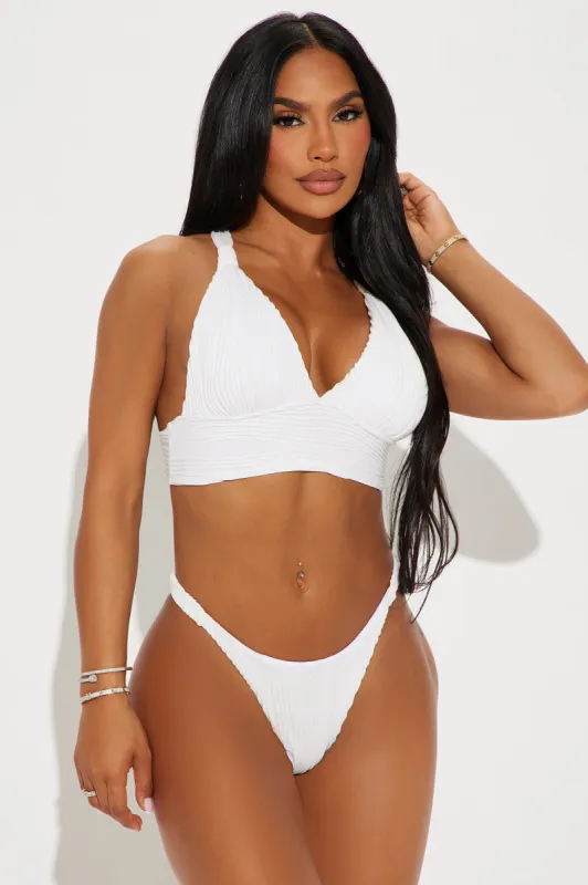 Amani Textured 2 Piece Bikini - White sold by Fashion Nova