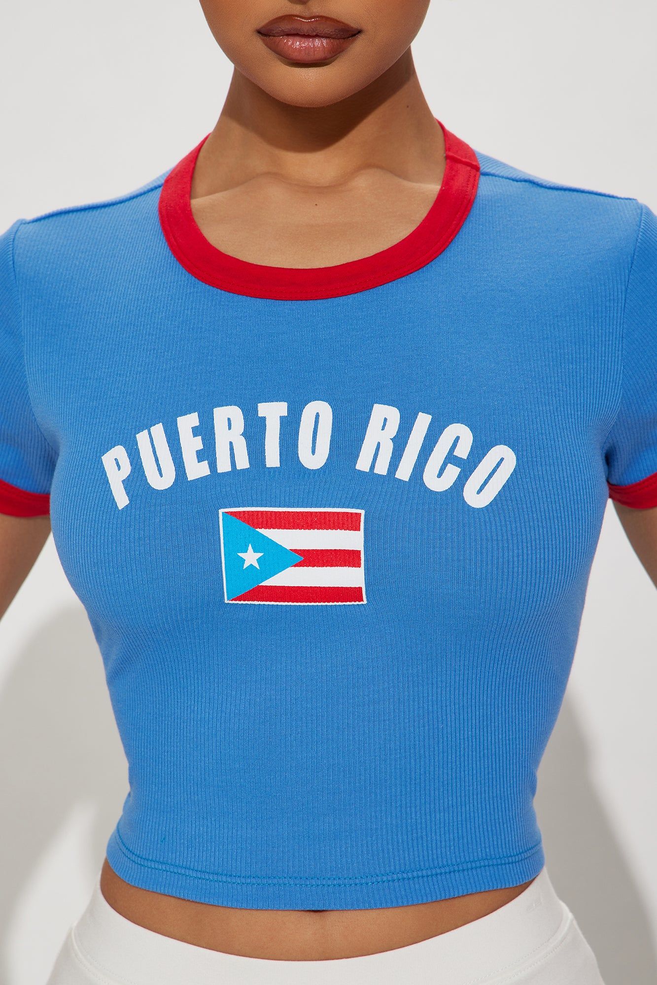 Puerto Rico Ringer Tee - Blue sold by Fashion Nova product image thumbnail 3