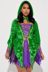 Saucy Witch 2 Piece Costume Set - Purple/Green sold by Fashion Nova