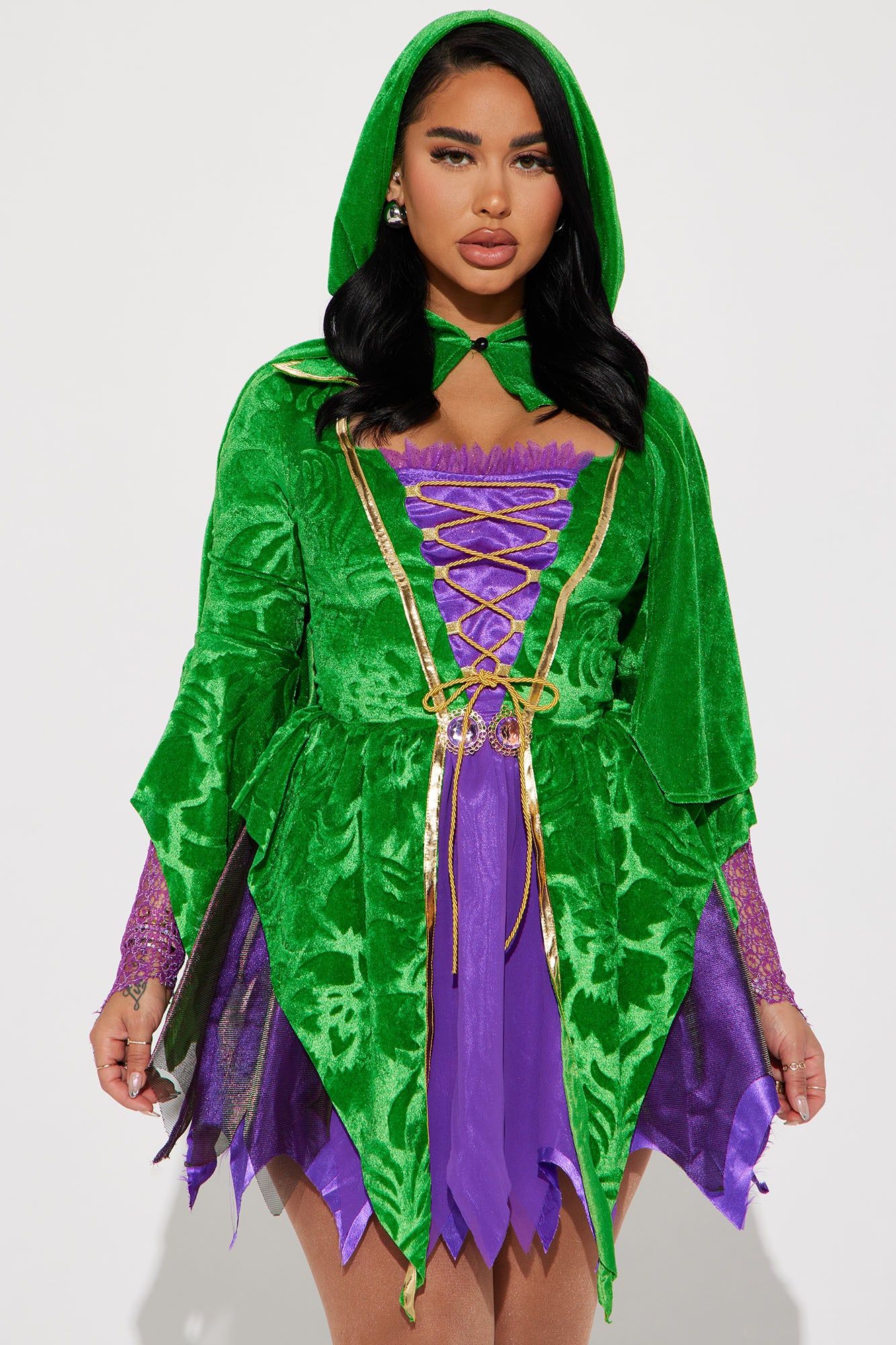 Saucy Witch 2 Piece Costume Set - Purple/Green sold by Fashion Nova product image thumbnail 2